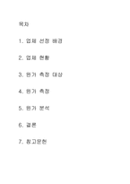 [원가측정] 베스킨라빈스(배스킨라빈스)의 원가 분석-2