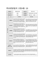 부모면담일지 만5세 (상반기) 5세 유아 15명에 대한 부모면담일지 자료-11