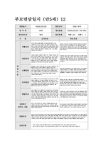 부모면담일지 만5세 (상반기) 5세 유아 15명에 대한 부모면담일지 자료-13