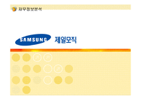 [마케팅, 재무] 제일모직 재무분석 마케팅분석-1