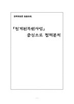 [정책학] 청계천복원사업 중심으로 정책분석-1