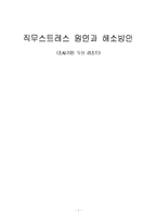 [조직행동] 직무스트레스 원인과 해소방안-1