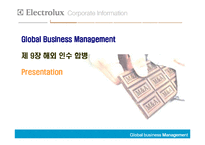 [국제경영] Electrolux의 해외인수합병-2