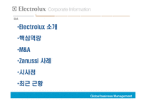 [국제경영] Electrolux의 해외인수합병-3