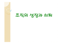 [경영조직] 조직의 성장과 쇠퇴-1