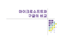 [전산학] 마이크로와 구글 비교-1