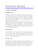 [인사관리] 인사관리의 발전과정-1