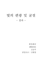 [레포트]빛의 편광 및 굴절 결과레포트-3