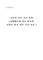 교사의 직무 조사 분석(교원평가제 실시 학교와 미실시 학교 직무 조사 비교)-1