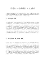 [심리학, 독후감, 사회심리학] 영화 인생을 아름다워를 보고나서-1