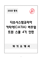 [자기소개서] 다쏘시스템코리아 카티아(CATIA) 버추얼 트윈 스쿨 4기 인턴-1