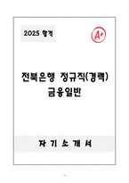 [자기소개서] 전북은행 정규직(경력) 금융일반-1