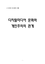 디지털미디어 문화와 개인주의의 관계-1