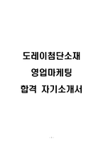 도레이첨단소재 영업마케팅 합격 자기소개서-1