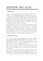 [인사관리] 안전관리의 목적 및 안전사고의 원인과 대책-1