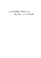 [조직행위론] 신 조직문화를 바탕으로 한 Win-Win 노사 조직문화-1