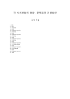 [사회복지](사회보장론)각 사회보험의 현황과 문제점 개선방안-1