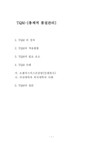총체적품질관리(TQM)의 의의와 현황 및 성공사례 분석-1