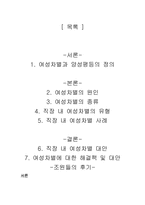 [여성차별과 양성평등] 직장 내 여성차별-2