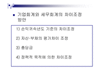 기업회계와 세무회계 차이점 조정방안-11