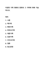 다양한 가족 형태의 종류와 그 가족에 대해 기술하시오.-1