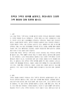 친족과 가족의 범위를 설명하고, 현대사회의 다양한 가족 형태에 대해 토론해 봅시다-1