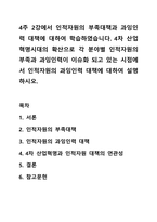 4주 2강에서 인적자원의 부족대책과 과잉인력 대책에 대하여 학습하였습니다. 4차 산업혁명시대의 확산으로 각 분야별 인적자원의 부족과 과잉인력이 이슈화 되고 있는 시점에서 인적자원의 과잉인력 대책에 대하여 설명하시오.-1