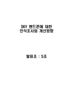 [마케팅조사] 스카이 SKY 핸드폰에 대한 인식조사와 개선방향-1