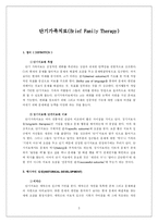 [가족치료] 단기가족치료, 보웬이론-3