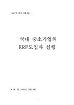 [운영관리] 국내 중소기업의 ERP도입과 실행-1