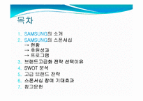 [스포츠스폰서십] 삼성의 북경올림픽 스폰서쉽 강화 활동방안 -브랜드고급화 전략-2