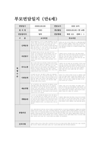 부모면담일지 만4세 (상반기) 신체운동, 자연탐구, 의사소통, 사회관계, 예술경험, 생활습관 관찰내용 및 평가와 부모 개별 면담 내용 + 교사의 종합의견을 포함-7