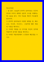 청소년상담 1분석적 심리치료의 다양한 원형들 중, 페르소나, 아니마, 아니무스, 그림자에 대한 개념 및 이론을 제시하고, 2이러한 개념들 중 2가지를 자신의 성격에 적용-1