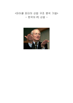 [경영전략] 한국의 PC 산업-마이클 포터의 산업 구조 분석-1