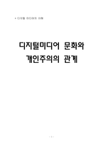 디지털미디어 문화와 개인주의의 관계-1