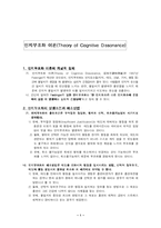 [사회복지] 인지부조화 이론 사례 분석-1