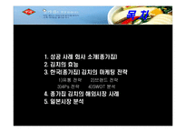 [국제마케팅] 한국(종가집) 김치의 해외시장 마케팅 전략-2