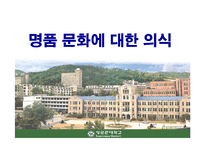 [마케팅조사론] 명품 문화에 대한 의식-1