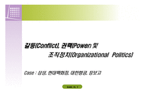 갈등 권력 및 조직정치 -삼성, 현대백화점, 대한항공, 장보고-1