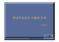 현대백화점 내부 외부환경분석 및 고급화 차별화 전략에 대해-19