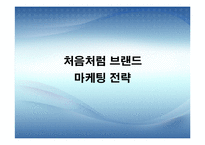 [마케팅원론] 브랜드 마케팅 전략 - 처음처럼-1