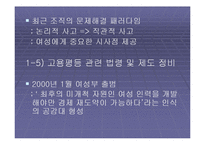 [여성학] 조직과 여성적 가치에 관한 발표자료입니다.-17
