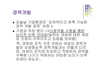 [여성학] 여성의 경력개발에 관한 발표 자료입니다.-1