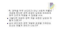 [여성학] 여성의 경력개발에 관한 발표 자료입니다.-9