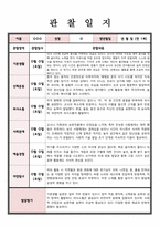 관찰일지 만 1세 관찰 및 발달평가 5명 내용풍부하게 작성함-3