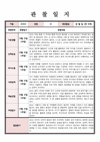 관찰일지 만 5세 관찰 및 발달평가 5명 내용풍부하게 작성함-6