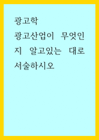 광고학) 광고산업이 무엇인지 알고있는 대로 서술하시오-1