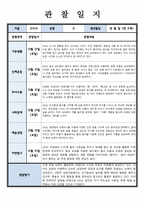 관찰일지 만 2세 관찰 및 발달평가 1학기 분량 내용길고 풍부-5
