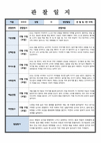 관찰일지 만 5세 관찰 및 발달평가 1학기 분량 ( 내용길고 풍부하게 작성한 관찰일지 )-4