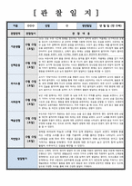[유아관찰일지] 관찰 및 발달평가 1학기 5회 분량 [ 만 0세]  ( 내용이 다양하고 풍부하게 담겨있습니다)-6